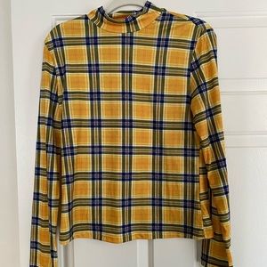 Mockneck Plaid Shirt